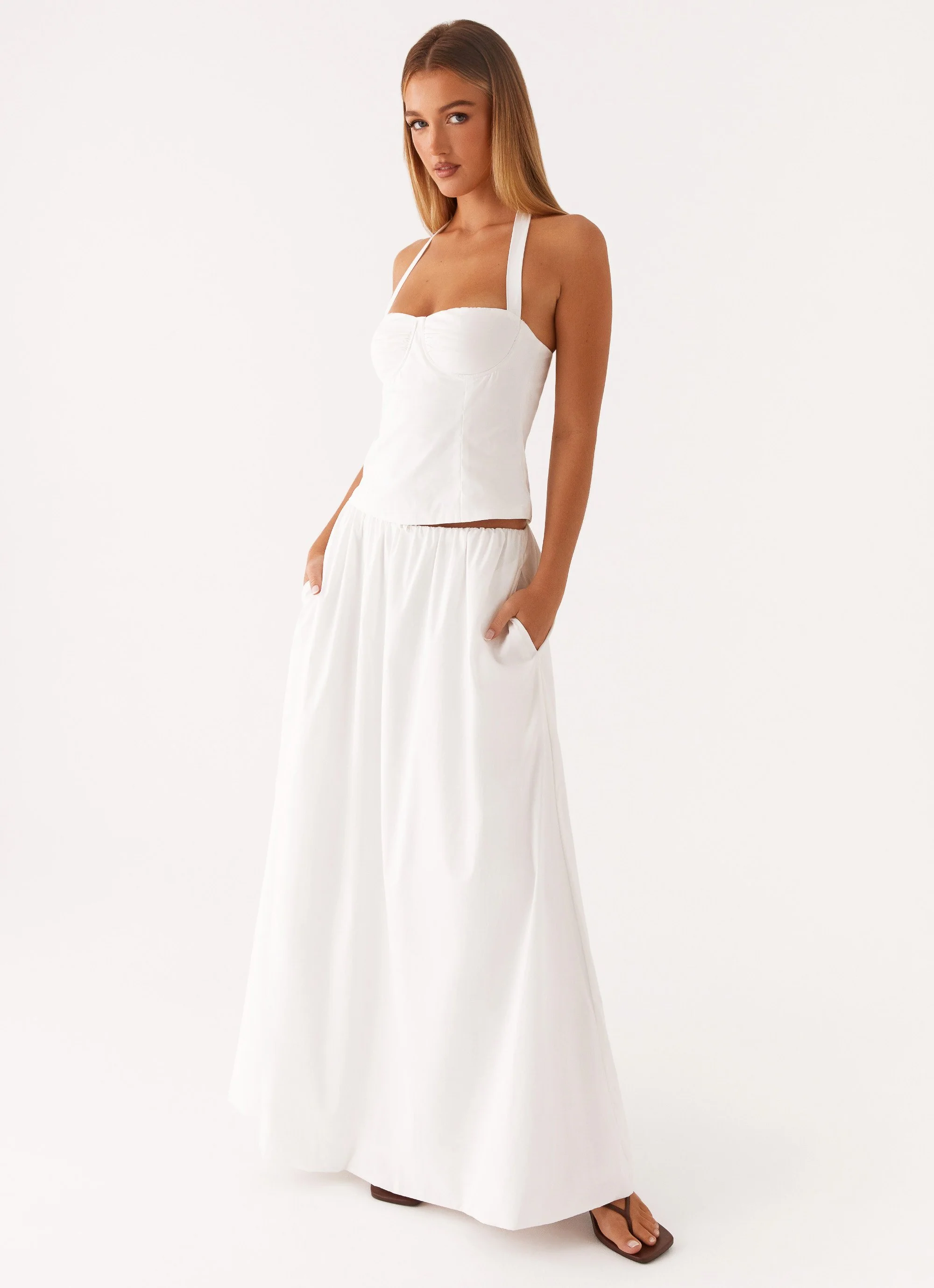 Cheryl Bustier Halter Top - White - Image 5